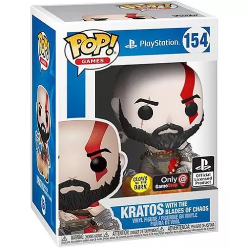 Funko Pop! Kratos with the Blades of Chaos #154 Glows in the Dark Box