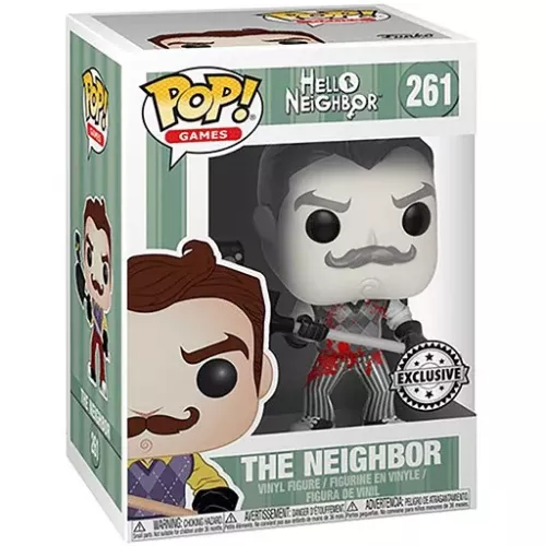 Funko Pop! The Neighbor #261 Bloody Black and White Box