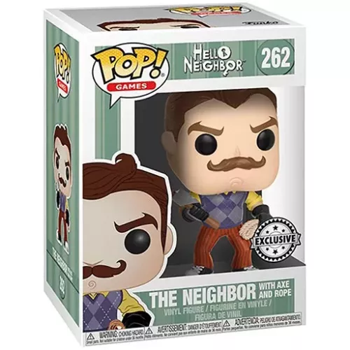 Funko Pop! The Neighbor with Axe and Rope #262 Hello Neighbor Box