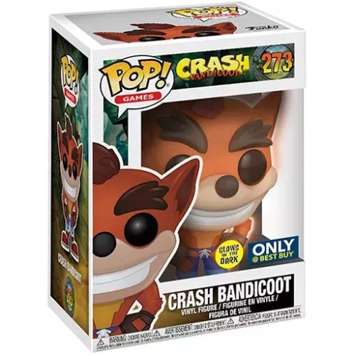 Funko Pop! Crash Bandicoot #273 Glows in the Dark Games Box