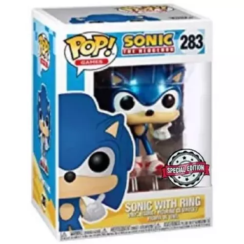 Funko Pop! Sonic with Ring #283 Metallic Sonic the Hedgehog Box