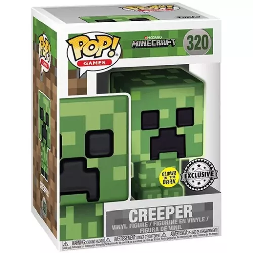 Funko Pop! Creeper #320 Glows in the Dark Mojang Minecraft Box