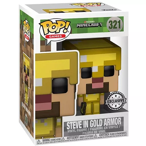 Steve in Gold Armor Box