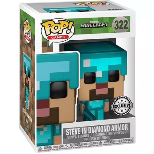 Funko Pop! Steve in Diamond Armor #322 Mojang Minecraft Box