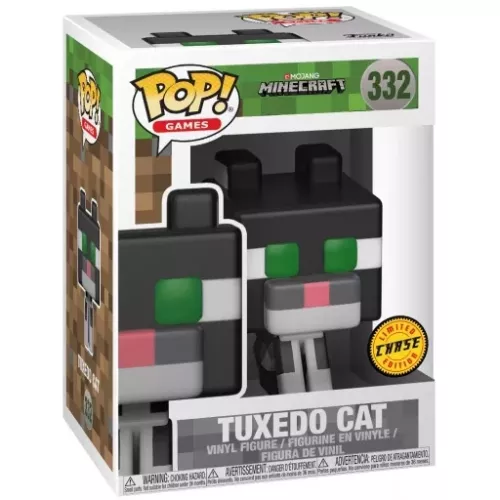 Funko Pop! Tuxedo Cat #332 Chase Mojang Minecraft Games Box