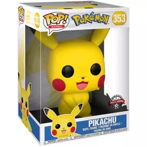Funko Pop! Pikachu #353 10 Inch Pokémon Games Vinyl Figure Box