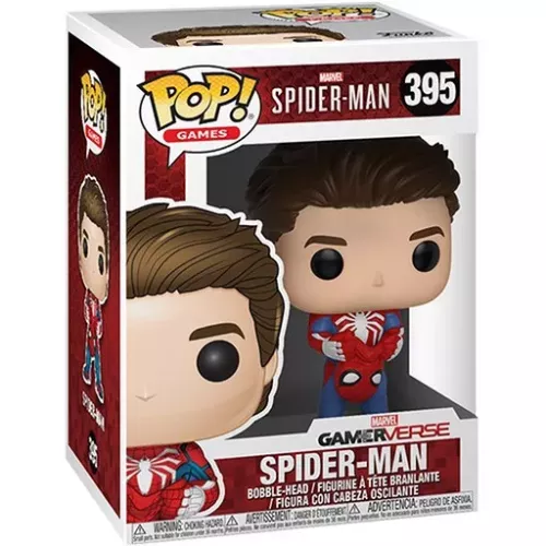 Funko Pop! Spider-Man #395 White Spider Unmasked Marvel Spider-Man Box