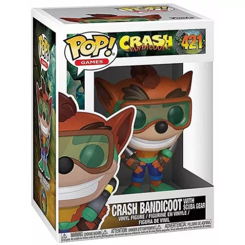 Funko Pop! Crash Bandicoot with Scuba Gear #421 Games Box