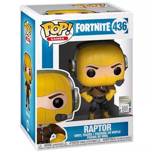 Funko Pop! Raptor #436 Fortnite Games Vinyl Figure Box