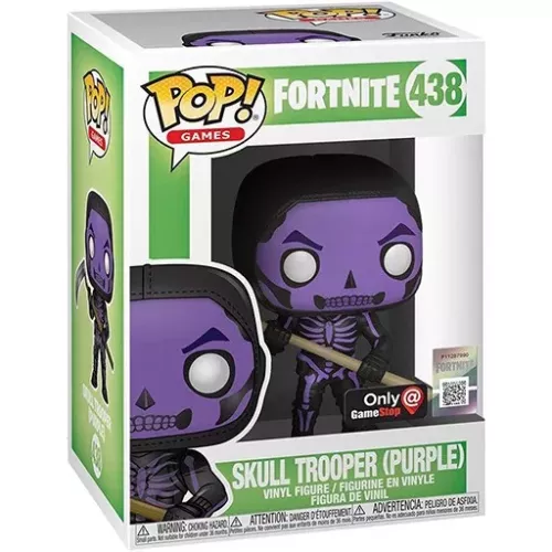 Funko Pop! Skull Trooper #438 Purple Fortnite Games Box