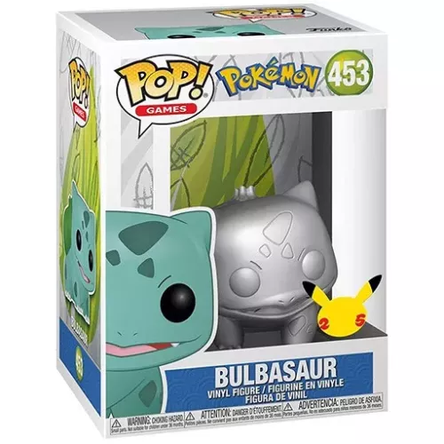 Funko Pop! Bulbasaur #453 Metallic Silver Pokémon Box