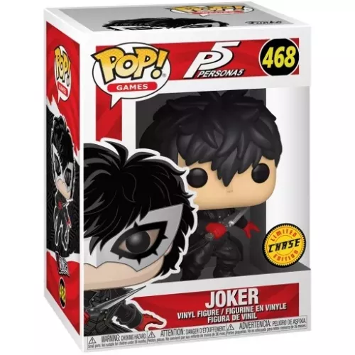 Funko Pop! Joker #468 Unmasked Chase Persona 5 Games Box