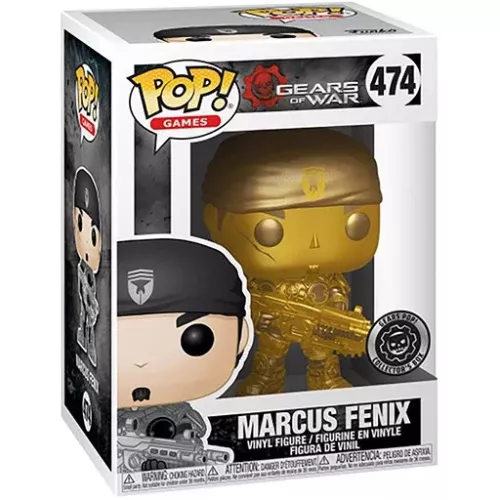 Funko Pop! Marcus Fenix #474 Gold Gears of War Games Box