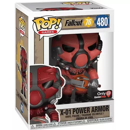 Funko Pop! X-01 Power Armor #480 Red Fallout 76 Games Box