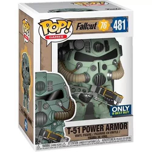 Funko Pop! T-51 Power Armor #481 Green Fallout 76 Games Box