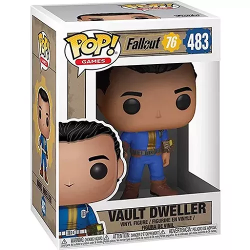 Funko Pop! Vault Dweller #483 with Gun Male Fallout 76 Box