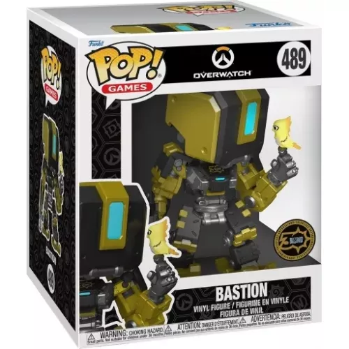 Funko Pop! Bastion #489 6 Inch Gold Overwatch Games Box