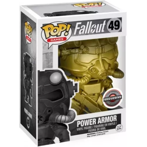 Funko Pop! Power Armor #49 Gold Fallout Games Vinyl Figure Box