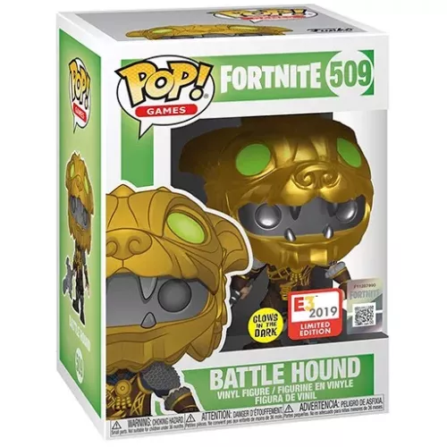 Funko Pop! Battle Hound #509 Glows in the Dark Fortnite Box