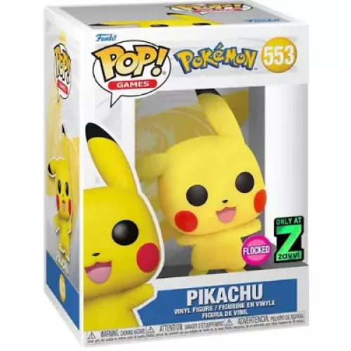 Funko Pop! Pikachu #553 Waving Flocked Pokémon Games Box
