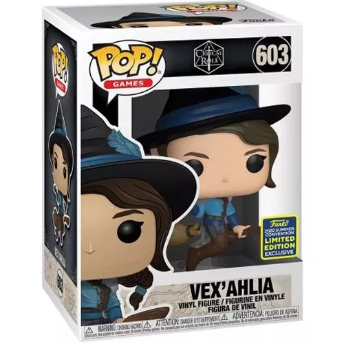 Funko Pop! Vex'ahlia #603 on Broom Critical Role Games Box