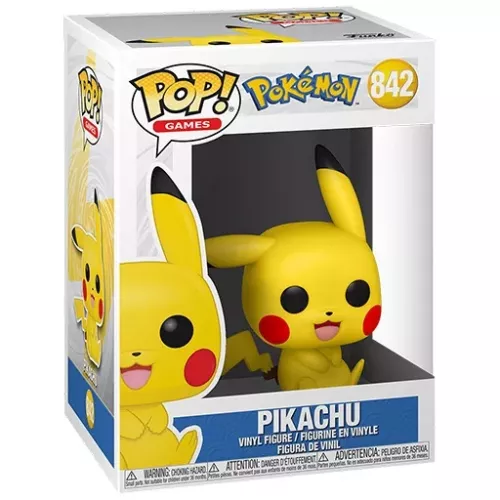 Funko Pop! Pikachu #842 Sitting Pokémon Games Vinyl Figure Box