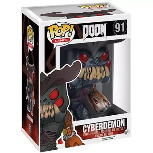 Funko Pop! Cyberdemon #91 6 Inch Doom Games Vinyl Figure Box
