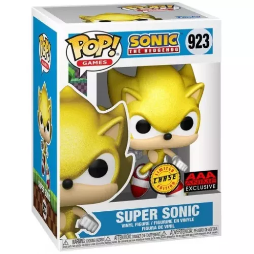 Funko Pop! Super Sonic #923 Jumping Chase Metallic Box