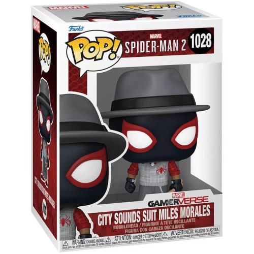 Funko Pop! City Sounds Suit Miles Morales #1028 Marvel Spider-Man 2 Box