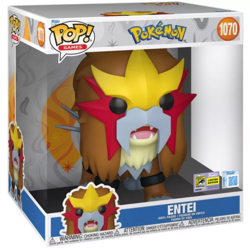 Funko Pop! Entei #1070 10 Inch Pokémon Games Vinyl Figure Box