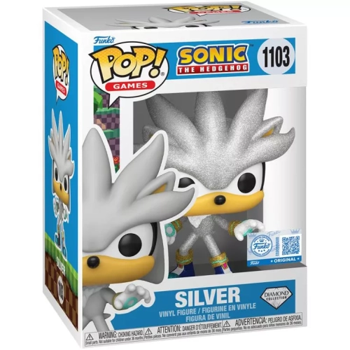 Funko Pop! Silver #1103 Diamond Collection Sonic the Hedgehog Box