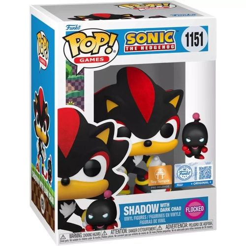 Funko Pop! Shadow with Dark Chao #1151 Flocked Sonic the Hedgehog Box
