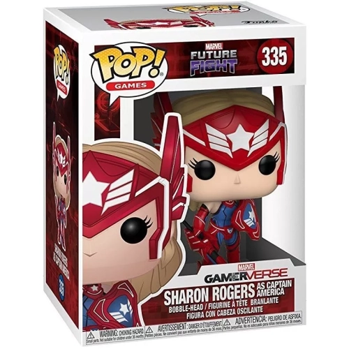 Funko Pop! Sharon Rogers as Captain America #335 Marvel Future Fight Box