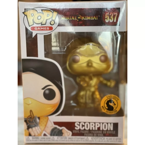 Funko Pop! Scorpion #537 Gold Mortal Kombat Games Vinyl Figure Box