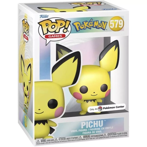 Funko Pop! Pichu #579 Pearlescent Pokémon Games Vinyl Figure Box