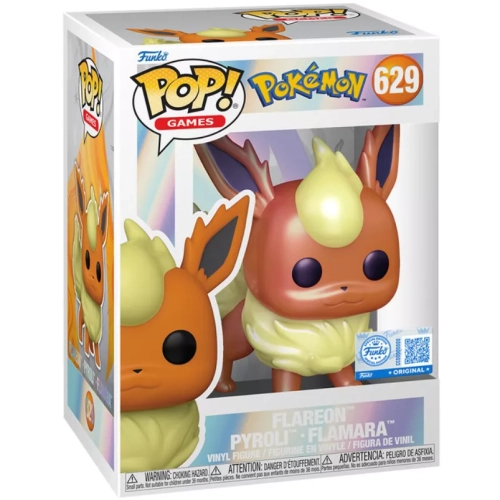 Funko Pop! Flareon #629 Pearlescent Pokémon Games Box