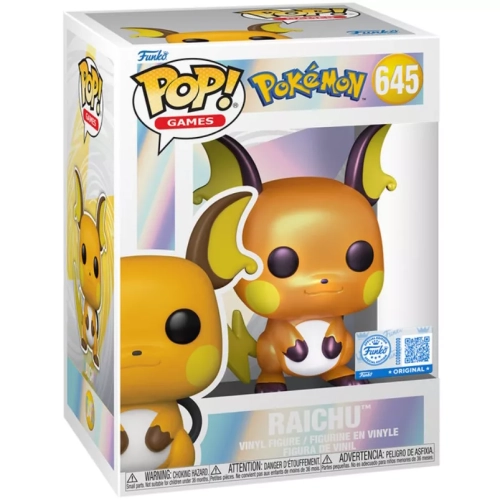 Funko Pop! Raichu #645 Pearlescent Pokémon Games Vinyl Figure Box