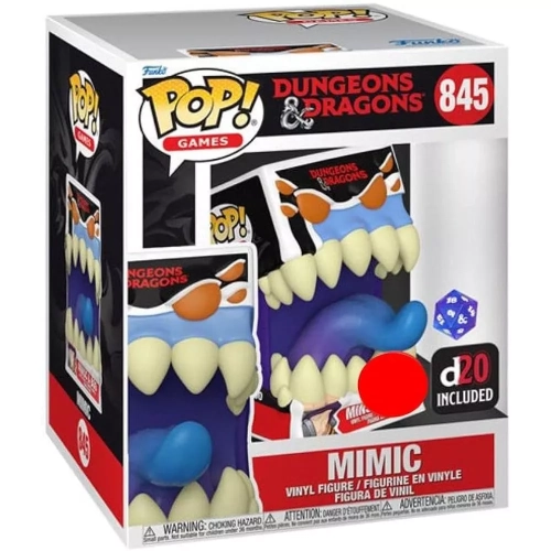 Funko Pop! Mimic #845 with D20 6 Inch Dungeons & Dragons Box