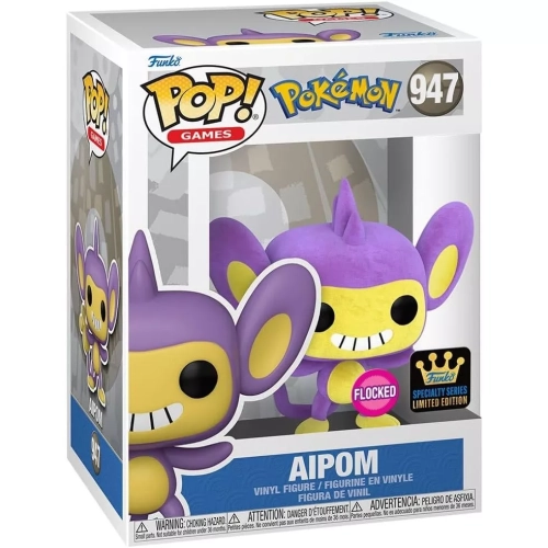Funko Pop! Aipom #947 Flocked Pokémon Games Vinyl Figure Box