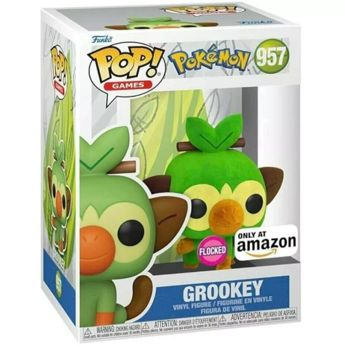 Funko Pop! Grookey #957 Flocked Pokémon Games Vinyl Figure Box