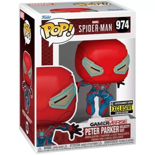Funko Pop! Peter Parker Velocity Suit #974 Marvel Spider-Man 2 Box