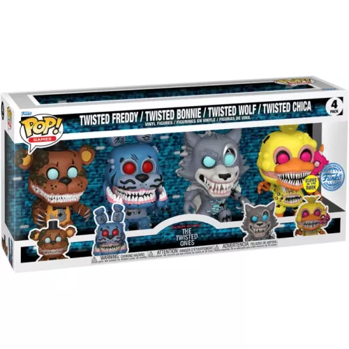 Funko Pop! Unknown 4 Pack One unknown POP Glows in the Dark Box