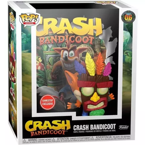 Funko Pop! Crash Bandicoot #06 Game Cover Aku Mask Box
