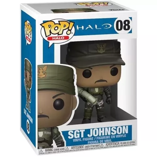 Funko Pop! Sgt Johnson #08 Halo Vinyl Figure Box