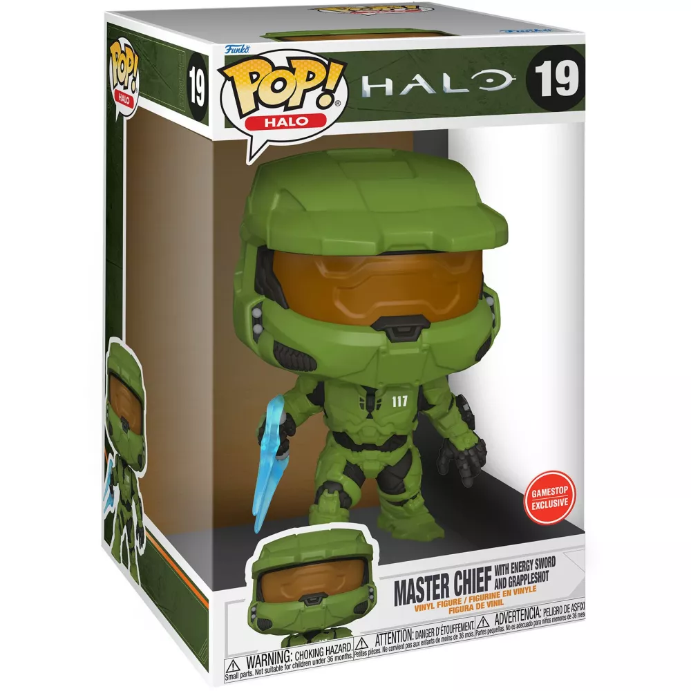 Master Chief with Energy Sword and Grappleshot Box