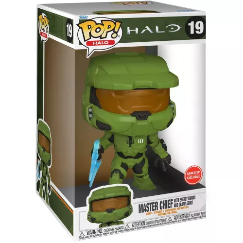 Funko Pop! Master Chief with Energy Sword and Grappleshot #19 Box