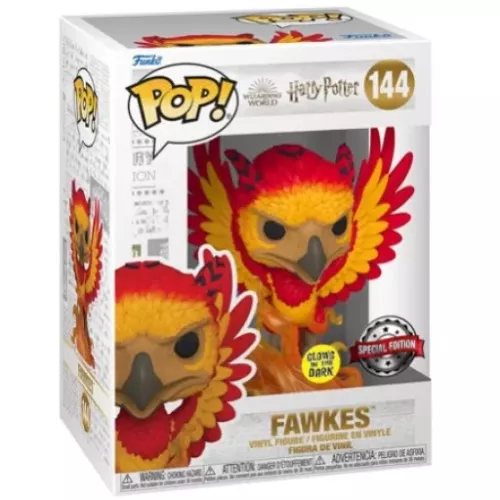 Funko Pop! Fawkes #144 Glows in the Dark Wizarding World Harry Potter Box