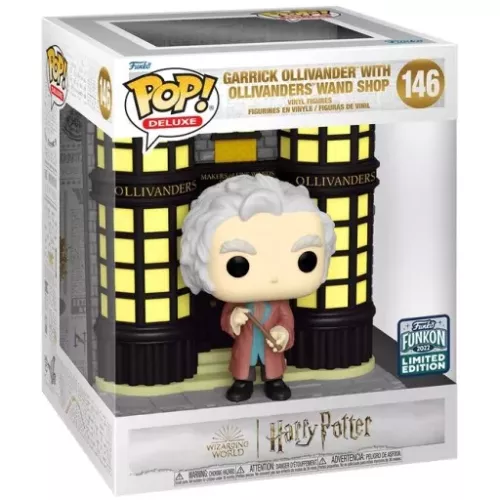 Funko Pop! Garrick Ollivander with Ollivanders Wand Shop #146 Box
