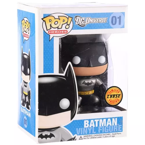 Funko Pop! Batman #01 Chase Metallic DC Universe Heroes Box