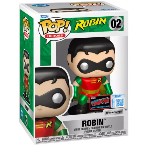 Funko Pop! Robin #02 Metallic Heroes Vinyl Figure Box